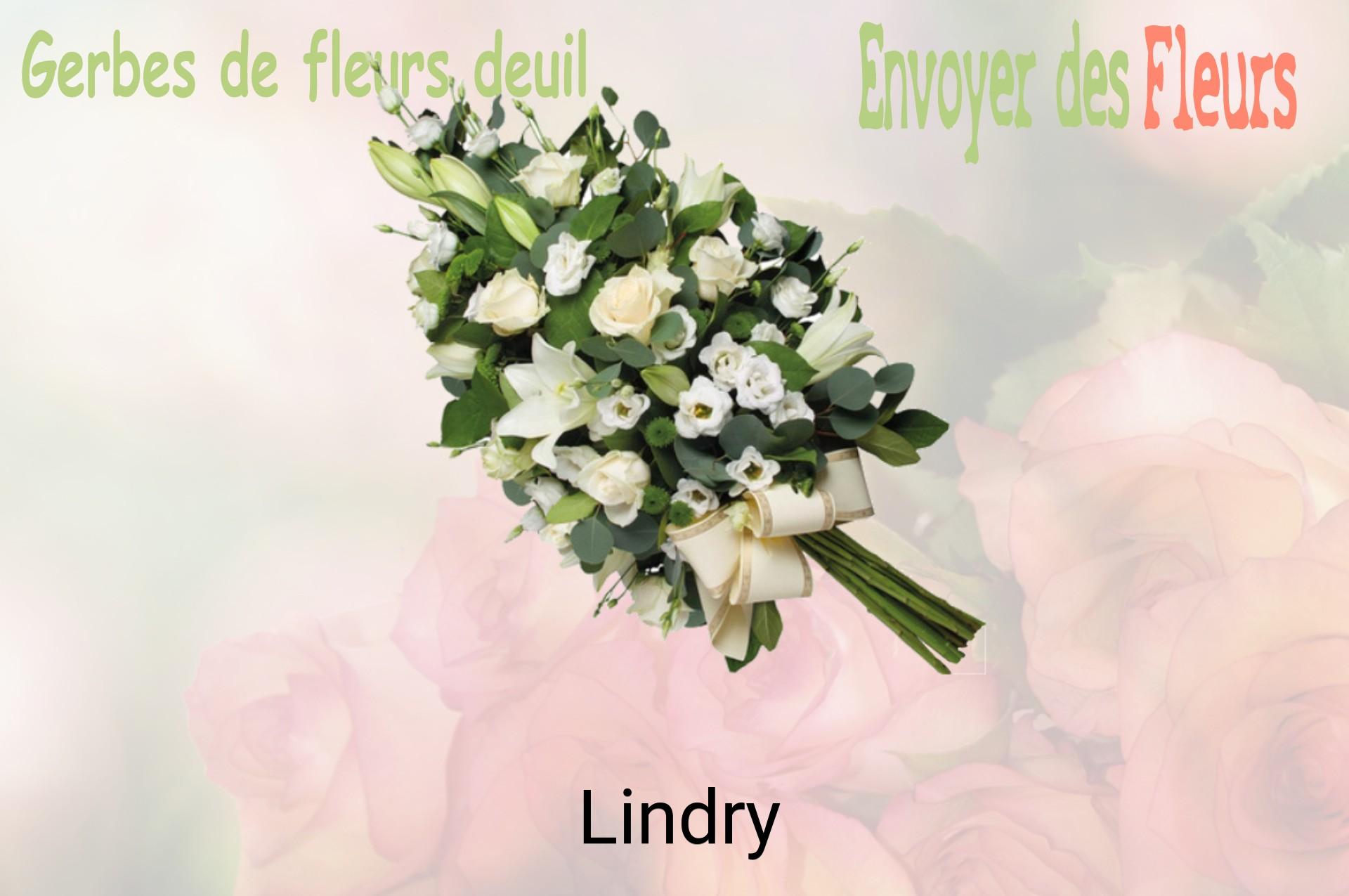 Gerbe de fleurs de deuil livrée à Lindry